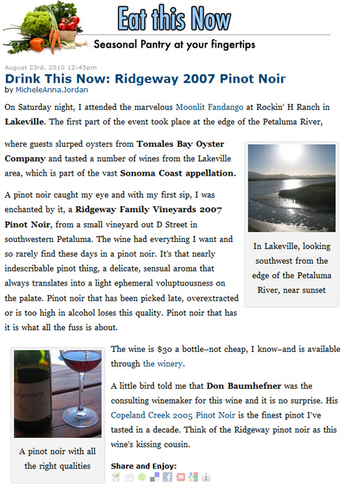 Ridgeway 2007 Pinot Noir